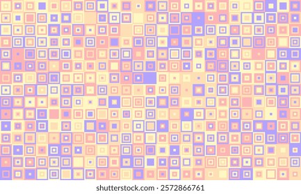 Textured cube pattern with colourful tiles and elegant symmetry. Ideal for graphic design projects, backgrounds, and trendy decorative material.