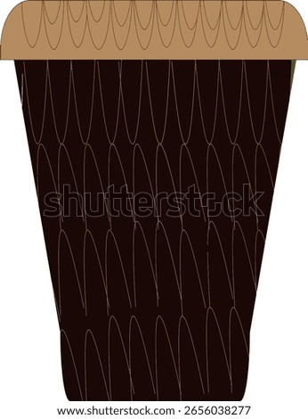 Textured Dark Brown Plant Pot