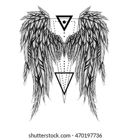 Textured detailed wings.