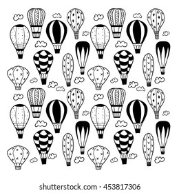 Textured doodle balloons.