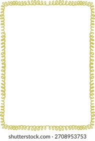 Elemento de marco rectangular de Antiguas simple con textura Doodle