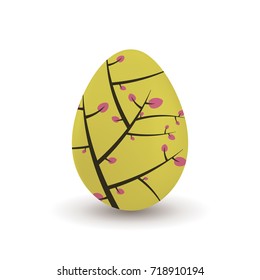 Textured easter egg, vector illustration.