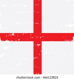 Textured flag of England, Vector illustration