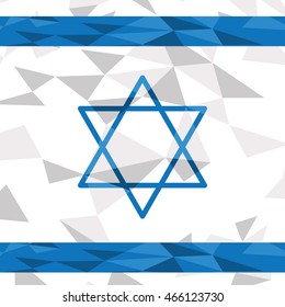Textured flag of Israel, Vector illustration