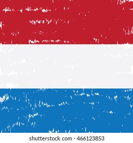Textured flag of Netherlands, Vector illustration