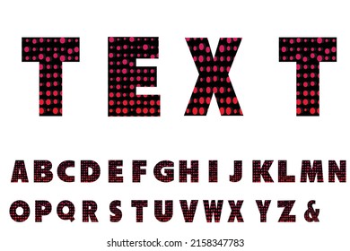 textured Font vector illustration | Letters with texture for digital printing , screen printing ,print tee shirt, web, packaging, poster, mug, tote bag, advertising, merchandise and other uses.