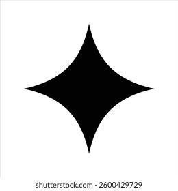 textured four point star design template vector icon isolated on white background.