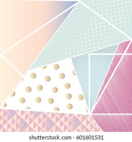 Textured Geometric Background Pink & Turquoise