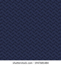 Textured geometric pattern, made of short lines and zigzags. Blue wallpaper or tapestry.