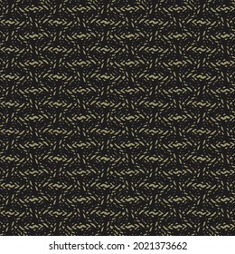 Textured geometric pattern resulting from a weave of black and gray fibers. Abstract knit fabric texture. Crocheted textile material.