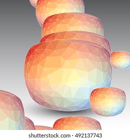 Textured geometric shape abstract  background