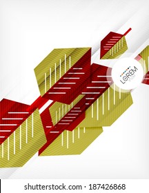 Textured geometric shapes - abstract business composition