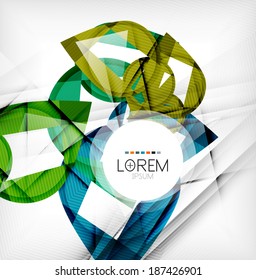 Textured geometric shapes - abstract business composition