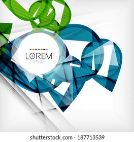Textured geometric shapes - abstract business composition