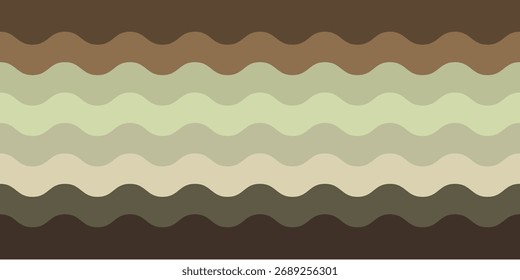 Textured geometric waves abstract background earth tones