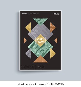 Textured geometry composition. Modern design poster. Applicable for brochure, placard,poster etc.Eps10 vector.