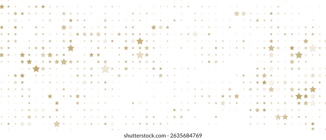 textured gold stars corner background, golden sparkles confetti falling. christmas lights shining stars glitter backdrop, vector border. tinsel elements celebration graphic design.