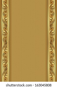 textured golden background with ornaments