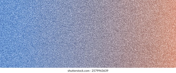 Textured gradient background with blue and orange colors. The background features a speckled, grainy texture blending blue and orange hues. Minimal grainy speckled texture vector background