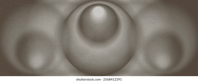 A textured gray background with a metallic sheen, featuring abstract circular patterns. The gray background creates a modern, sleek look. Abstract gradient circle pattern background vector