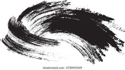 Textured gray brush strokes on white background abstract pattern grunge scratch Vector modern black hand painted grunge brush stroke with splatters of paint stroke