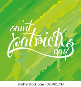 Textured green background with text for patrick's day