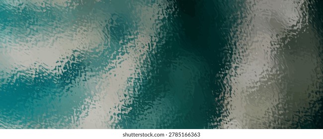 Textured green window glass, authentic real image of green car window glass frosted with ice