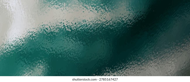 Textured green window glass, authentic real image of green car window glass frosted with ice