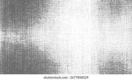 Un patrón texturizado de tela gris y blanco con un sutil efecto degradado y detalle de tejido visible.