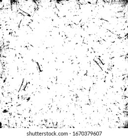 Fondo abstracto del vector monocromo texturado. Plantilla de textura, papel pintado urbano arañado. Efecto sucio retro vintage con grano