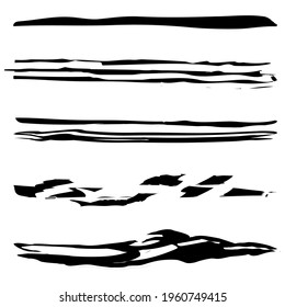 Textured, grungy brush, brushstroke design element