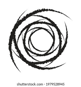 Textured, grungy, grunge random lines symbol, icon, design element. Non-figural vector