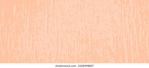 Textured horizontal background. Peach fuzz color. Vector illustration. Isolated background. Crumpled paper. Striped abstraction. Idea for web design.