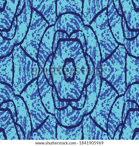 Textured indigo blue grid seamless vector pattern. Unisex surface print design for fabrics, stationery, scrapbook paper, gift wrap, home decor, wallpaper, textiles, and packaging.