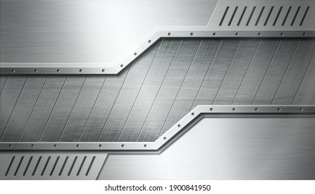 Textured industrial metal background. Vector illustration.