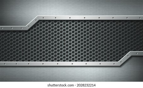 Textured industrial metal background. Vector illustration.