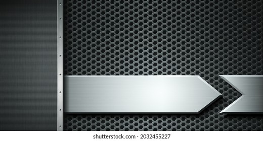 Textured industrial metal background. Vector illustration.