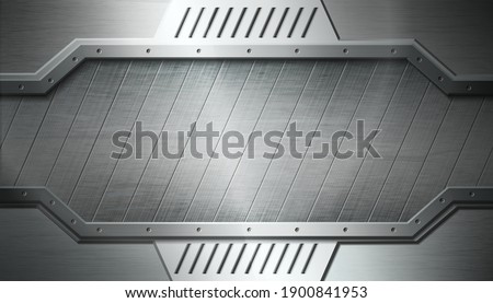 Textured industrial metal background. Vector illustration.