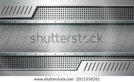 Textured industrial metal background. Vector illustration.