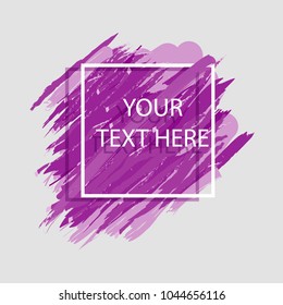 Textured ink brush background with geometric frame