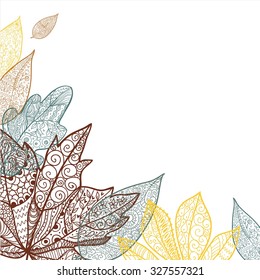 Textured leaves background.