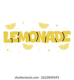 Texturizado Lemonade Lettering Vetor Design.