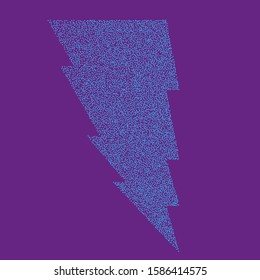 Textured lightning icon. Abstract random dots for banner design. Vector background. Vintage dirty dotted pattern. Decorative graphic element. Ornament illustration. Decoration element.