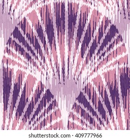 Textured line scallop fan pattern seamless vector background tile
