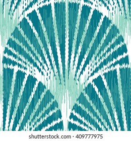 Textured line scallop fan pattern seamless vector background tile