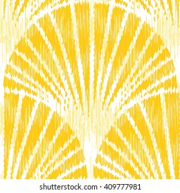 Textured line scallop fan pattern seamless vector background tile