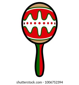 Textured maraca icon image vector illustration design