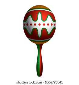 Textured maraca icon image vector illustration design
