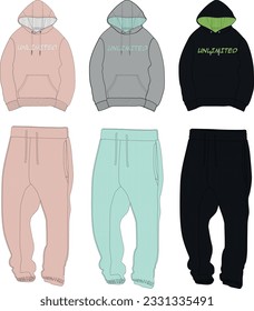 textured men's pants and soft colors hoodie template 
woven sets vector 
chest print vector