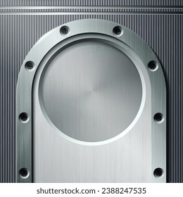 Textured metal background. Vector industrial illustration.